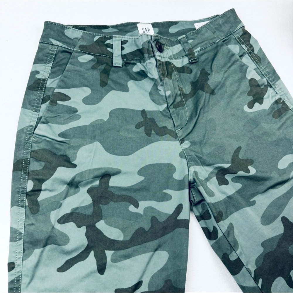 Gap Military Camoflauge Cotton Midrise Safari Slim Stretch Ankle Pants Size 0 - Picture 5 of 13